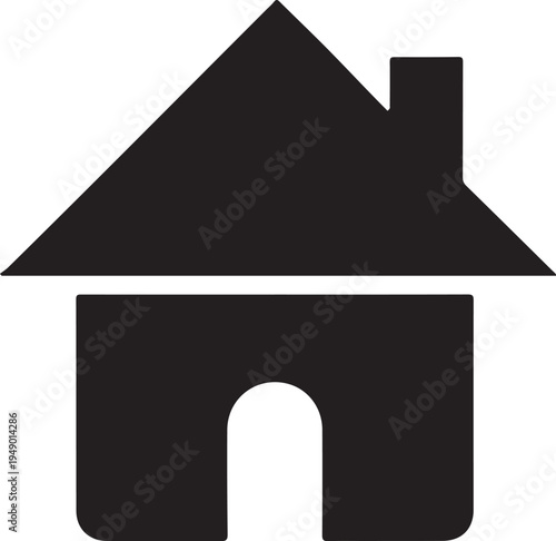 Black house icon vector