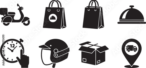 set of vector icons of different objects