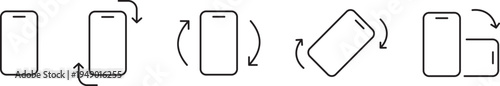 Rotate smartphone icon, mobile phone symbol