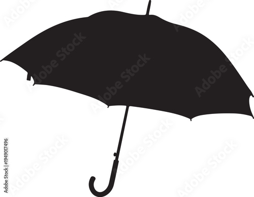 Vector black umbrella icon