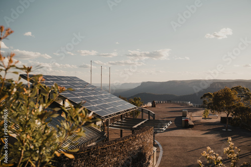 Rooftop solar panels at Echo Point Visitor Information Centre Blue Mountains
