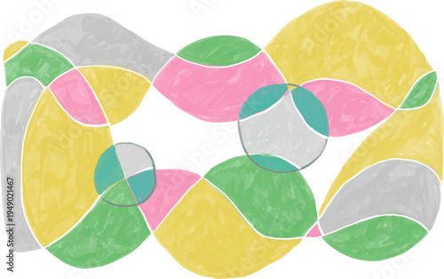 水彩の背景素材　枠、モダン、　幾何学