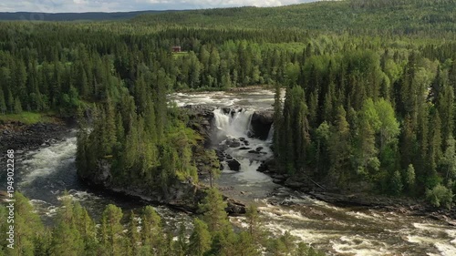 Ristafallet waterfall in the western part of Jamtland is listed as one of the most beautiful waterfalls in Sweden.
