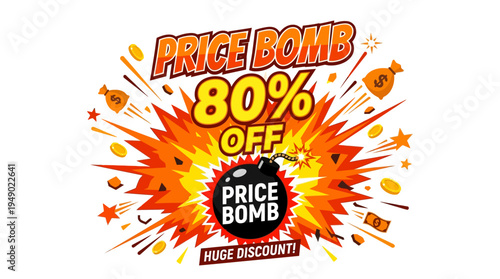 Price Bomb Sale with 80% Off Discount