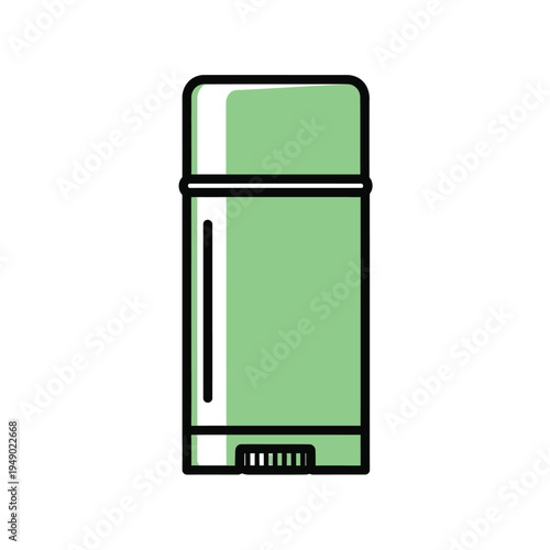 Green Deodorant Stick Icon Vector Illustration.