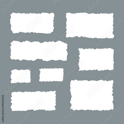 Torn Paper Labels Vector Illustration