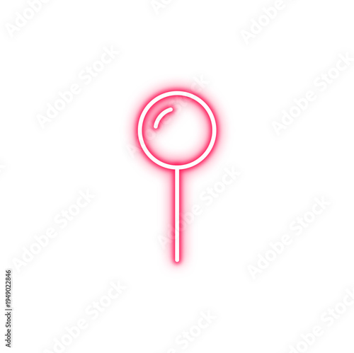 Neon map location pin icon