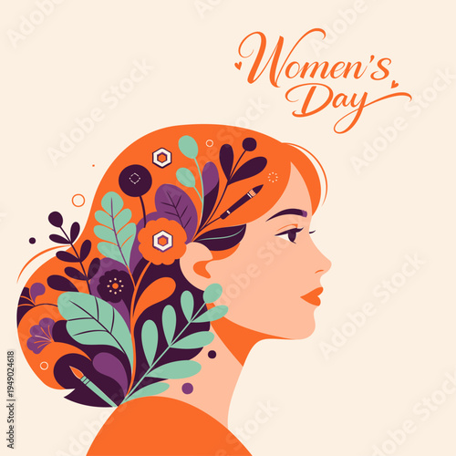 Original vector graphic design focusing on female empowerment