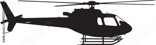 Vector helicopter silhouette icon