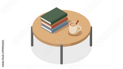 Stack of books on a table 1.