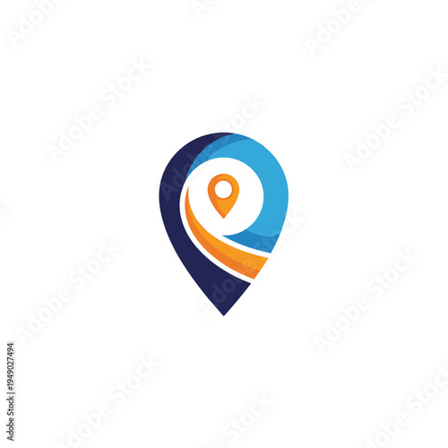 Stylized Map Pin Location Icon Vector vector illustration