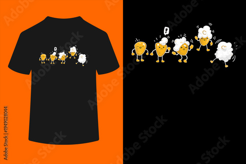 Popcorn Movies Snack Cinema TV Shows - Funny Popcorn T-Shirt
