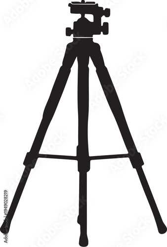 Vector illustration of a black tripod