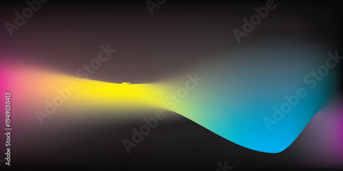 Vibrant rainbow colored light beam gradient