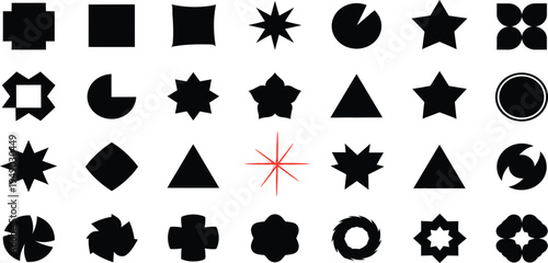 Collection of various geometric shapes and symbols