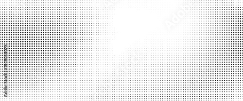 Radiasi Pola Titik Halfton Vektor Berkualitas Tinggi Dalam Warna Hitam dan Putih, Ideal untuk Spanduk Pemasaran dan Latar Belakang Produk