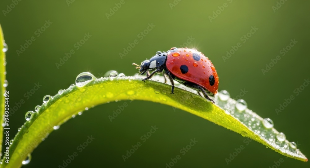 Obraz premium ladybug on leaf