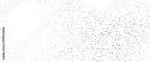 Radiasi Pola Titik Halfton Vektor Berkualitas Tinggi Dalam Warna Hitam dan Putih, Ideal untuk Spanduk Pemasaran dan Latar Belakang Produk