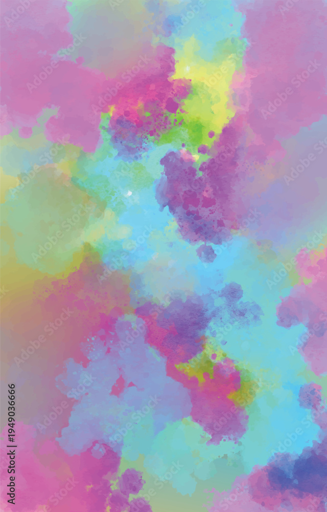 Fototapeta premium Abstract bright colorful watercolor hand painted spot. Artistic creative background