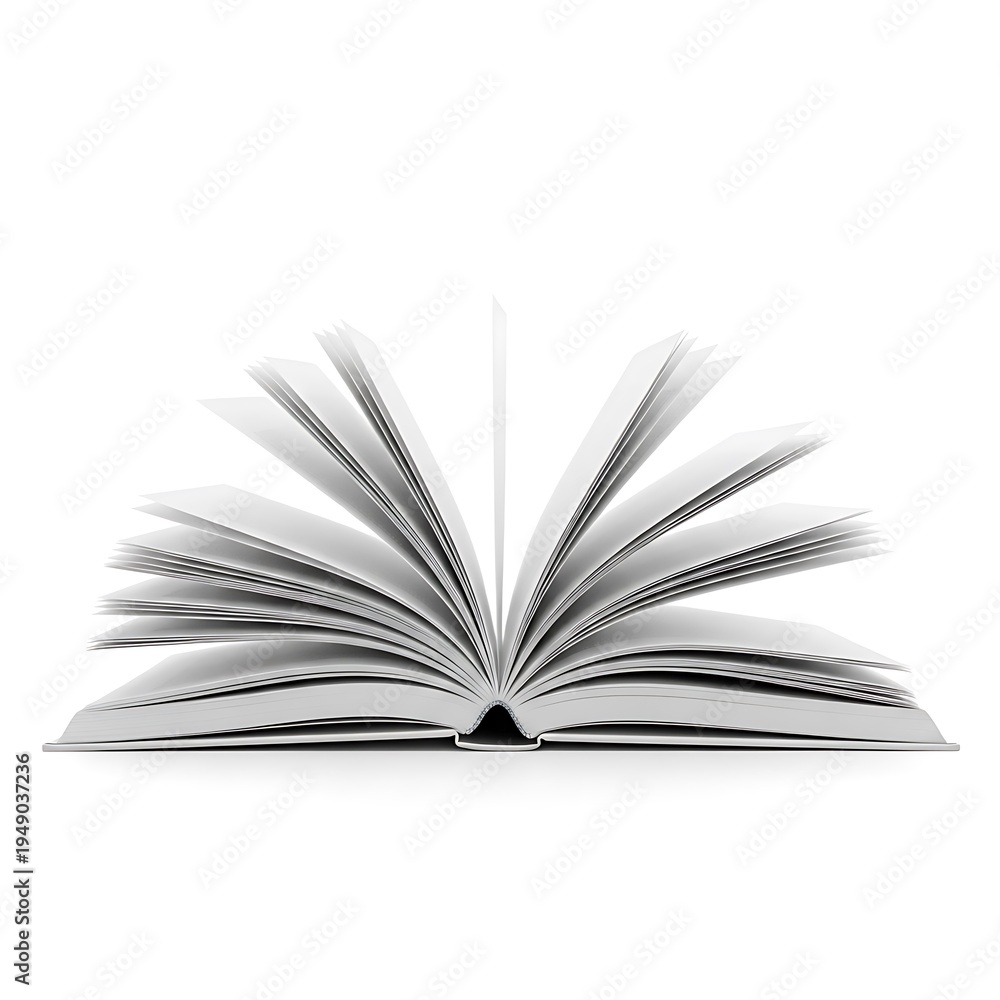 Fototapeta premium open book with pages fanned out vector illustration