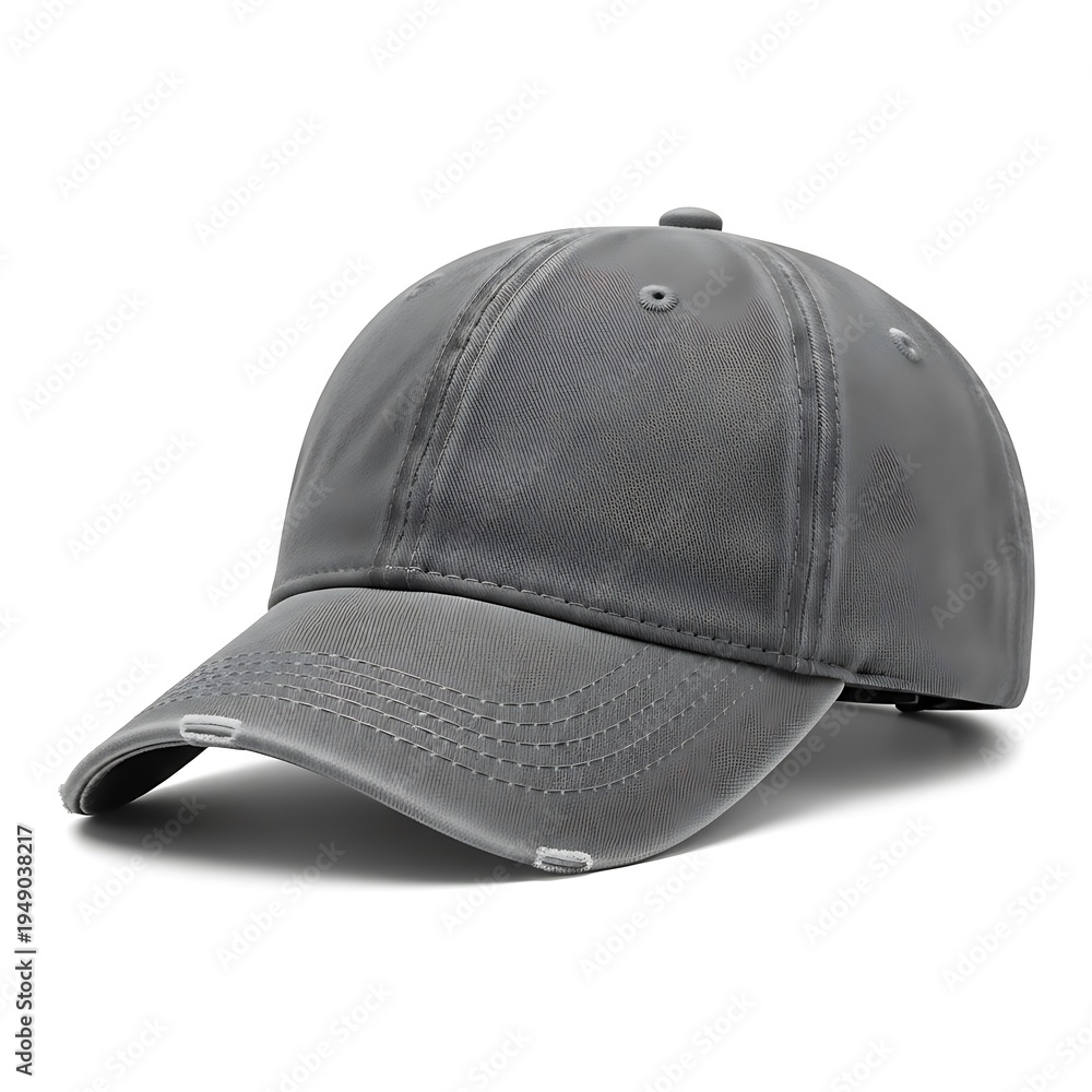 Fototapeta premium gray baseball cap vector illustration, flat design