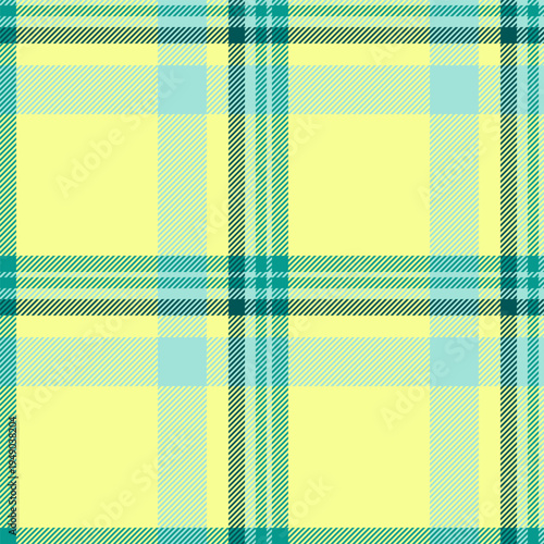 Genuine vector tartan background, sale fabric texture check. Livingroom seamless plaid pattern textile in lime and light colors.
