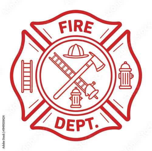 Fire Department Vector Logo Illustration