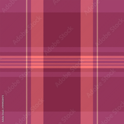 Selection texture seamless check, ethnic tartan vector textile. Packaging plaid pattern fabric background in pink and red colors.
