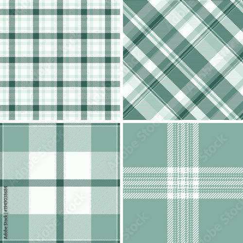 Plaid set built for social media visuals. Winter tartan backgrounds enhance posts, ads, and holiday product showcases. Vector flexibility fits formats.