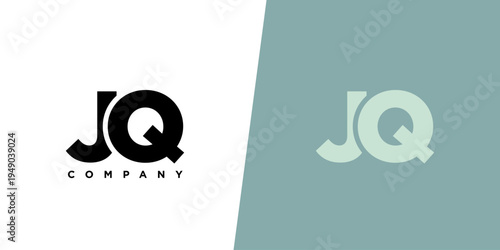Letter J and Q, JQ logo design template. Minimal monogram initial based logotype.