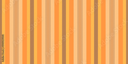Bow vector textile fabric, geometrical stripe seamless pattern. Pook lines background texture vertical in orange and lemon chiffon colors.