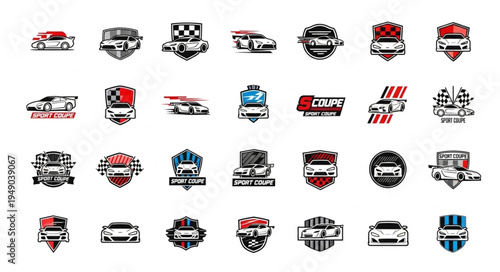 Collection of Racing Car Logos and Emblems for Automotive Enthusiasts.