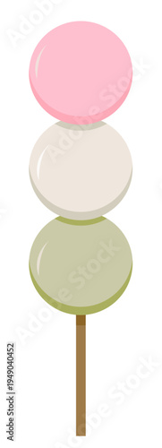 The hanami dango illustration