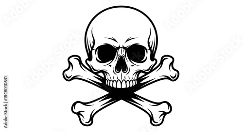 Skull and Crossbones Illustration
