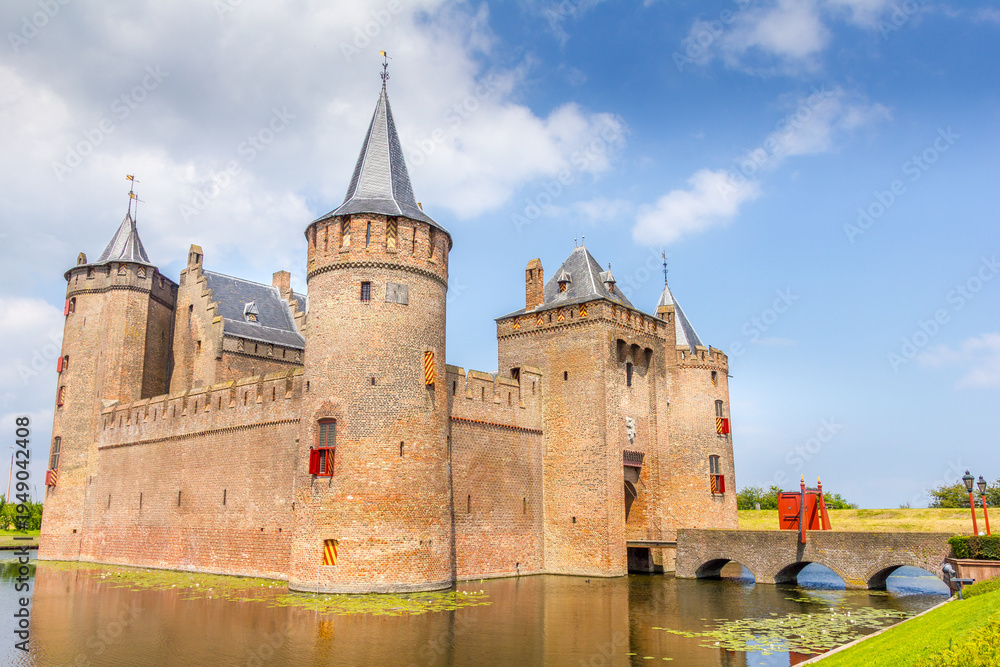 Fototapeta premium Medieval castle, Muiderslot, Muiden, The Netherlands