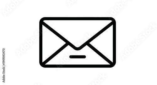 Email icon for communication and messaging, simple line style