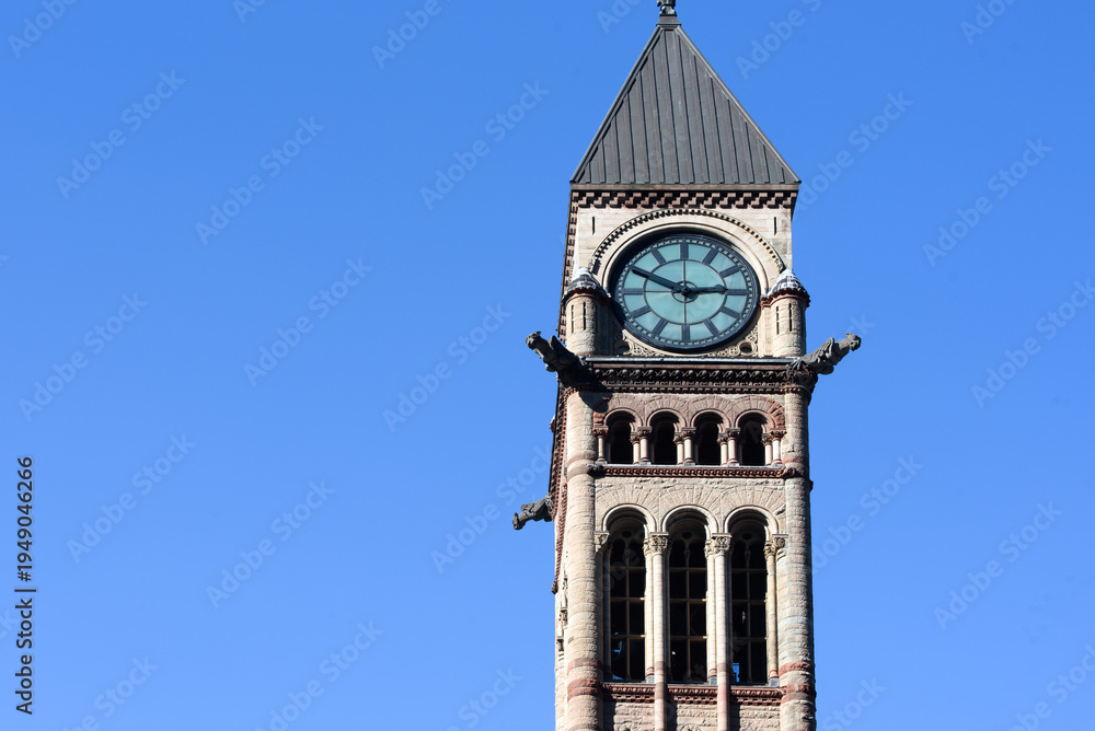 Obraz premium Colonial clock tower of the Old City Hall in Toronto, Canada
