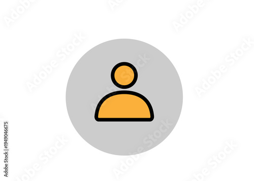 yellow user profile avatar icon on grey circle png file type