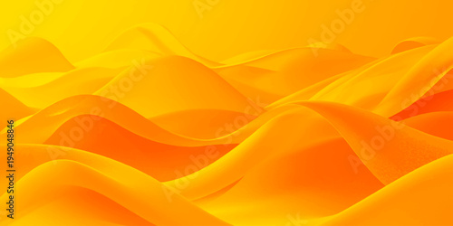 An abstract orange and yellow wave background featuring a gradient vector design with golden light curves, fire-like energy patterns, and motion lines for a modern artistic texture