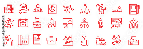 Cost Reduction icon set. Editable line icons. Vector illustration.