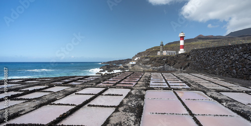 Salt production at La Palma, Spain