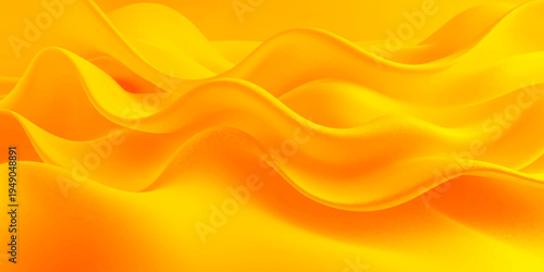 An abstract orange vector background featuring soft golden silk waves and a liquid satin texture creates a fiery, elegant wallpaper design with flowing curves and light patterns