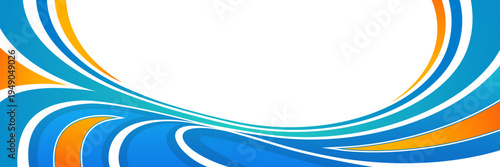 Abstract wavy background with orange and blue