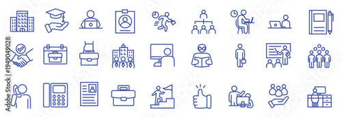 Cost Reduction icon set. Editable line icons. Vector illustration.