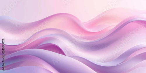 An abstract pink and purple background features soft silk waves and a flowing satin texture creating an elegant luxury fabric pattern for a smooth vector wallpaper design