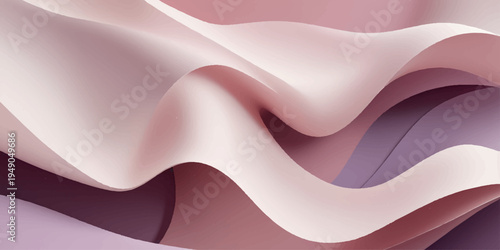 An abstract pink silk background featuring soft flowing waves of satin fabric with a smooth light purple texture and elegant curved patterns for a seamless textile backdrop design