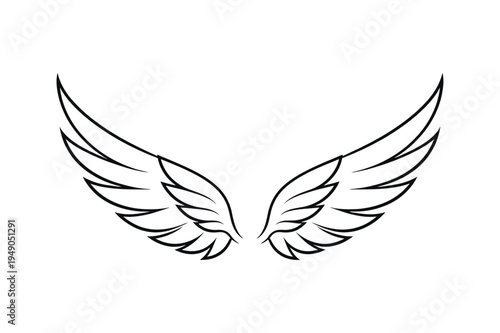 Angel Wings Freedom Symbol Vector