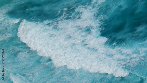 Paradise turquoise ocean marine landscape. Seascape marine coastline destinations. Blue sea white beach turquoise ocean wave coastal tropical paradise landscape. Tropical beautiful blue water