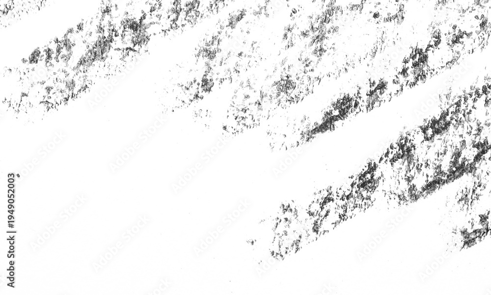 Obraz premium Abstract black distressed corner frame texture with rough diagonal brush detail and wide open copy space, isolated for transparent PNG use in overlays, posters, branding, and design.