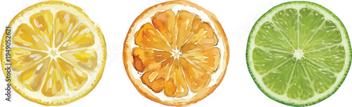 Ripe lemon fruit, half and slice lemon isolated, Fresh and Juicy Lemon, transparent png, collection, cut out.
